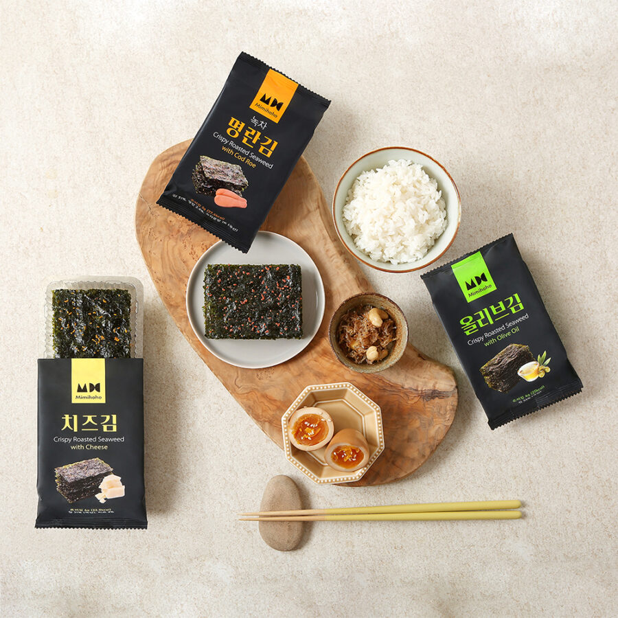 [1 ถุง, 3 ซอง] สาหร่ายทะเลเกาหลีปรุงรสอบกรอบ ด้วยไข่ปลาค็อด และ ชาเขียว (Cod Roe) - Image 9